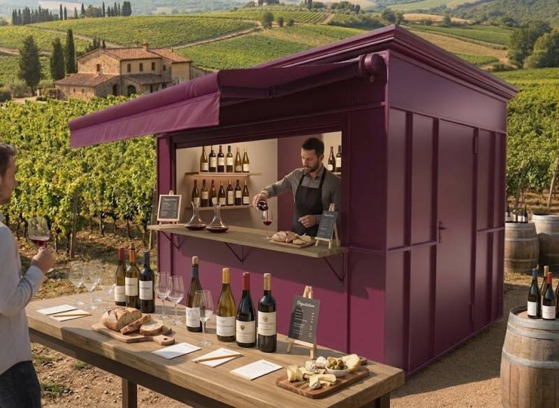 Kiosque extérieur professionnel pour kiosque restauration, guinguette et vente à emporter à Bordeaux 33