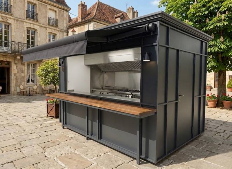 Prix kiosque restauration restauration clé en main pour activité professionnelle à Angers 49