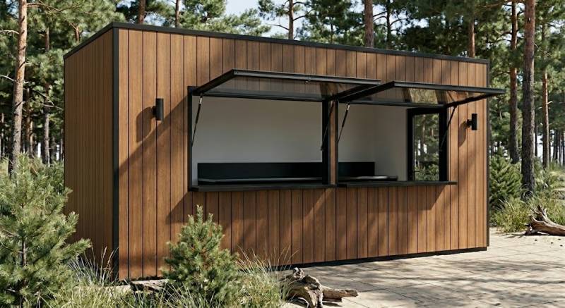 Installer un kiosque container pour activité snack, bar ou point de vente clé en main avec aménagement professionnel à Nantes 44