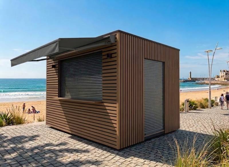 Devis kiosque container pour restauration rapide et point de vente alimentaire à Nice 06