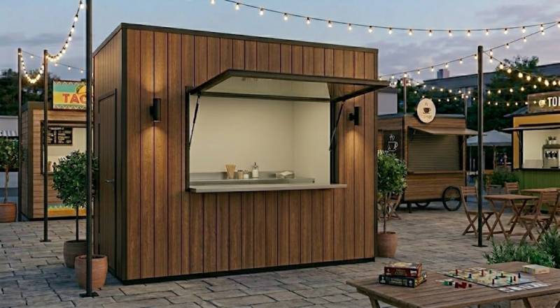 Achat kiosque container pour point de vente extérieur, accueil client ou module commercial clé en main à Bordeaux 33